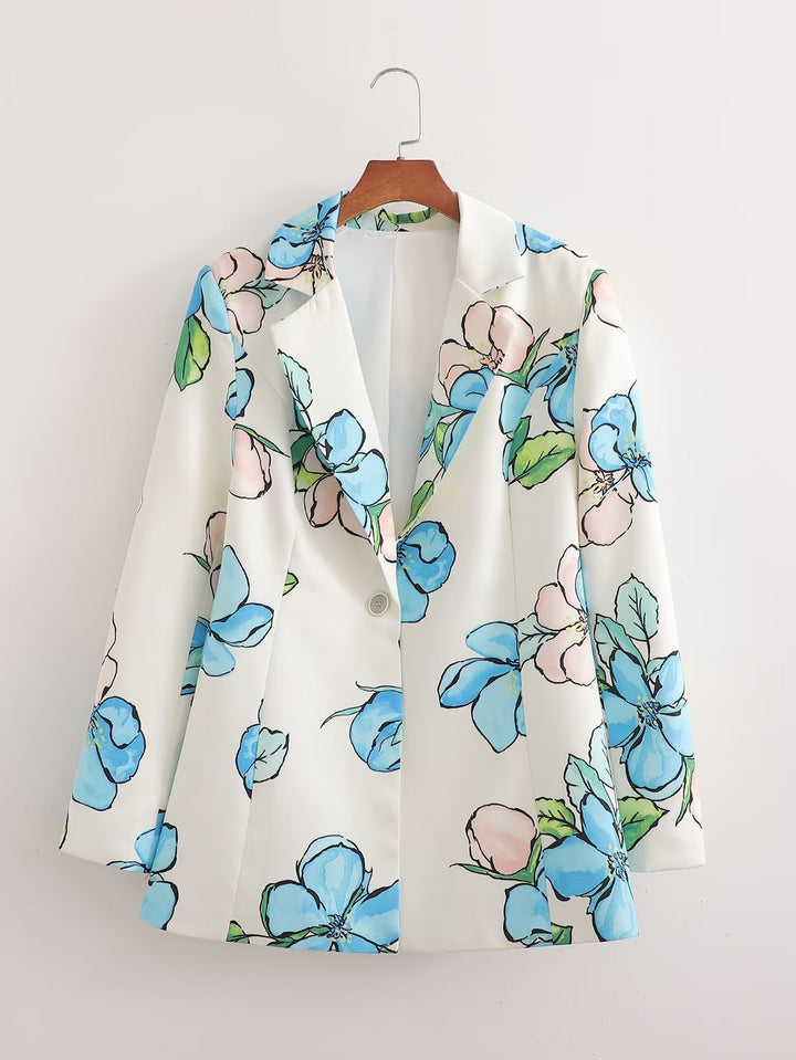 SASHA - Women's Floral Print Blazer