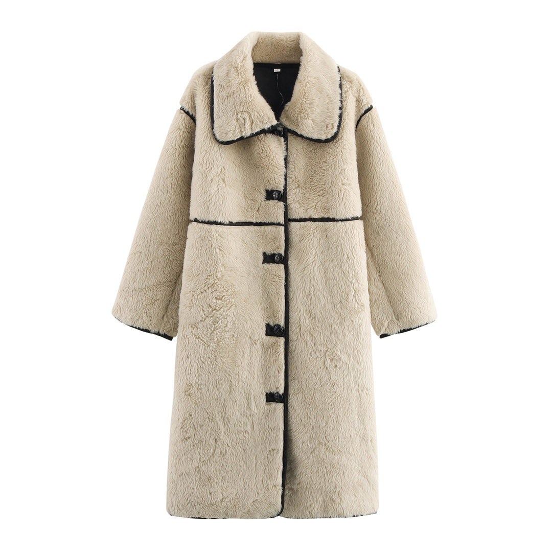 YVI - Women's Long Vegan Shearling Winter Coat