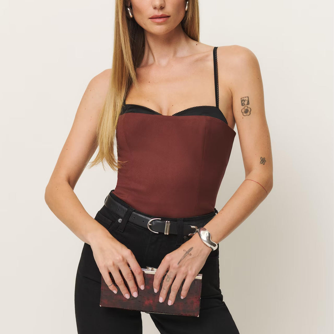 SHELLY - Elegant Bustier Corset Top with Straps