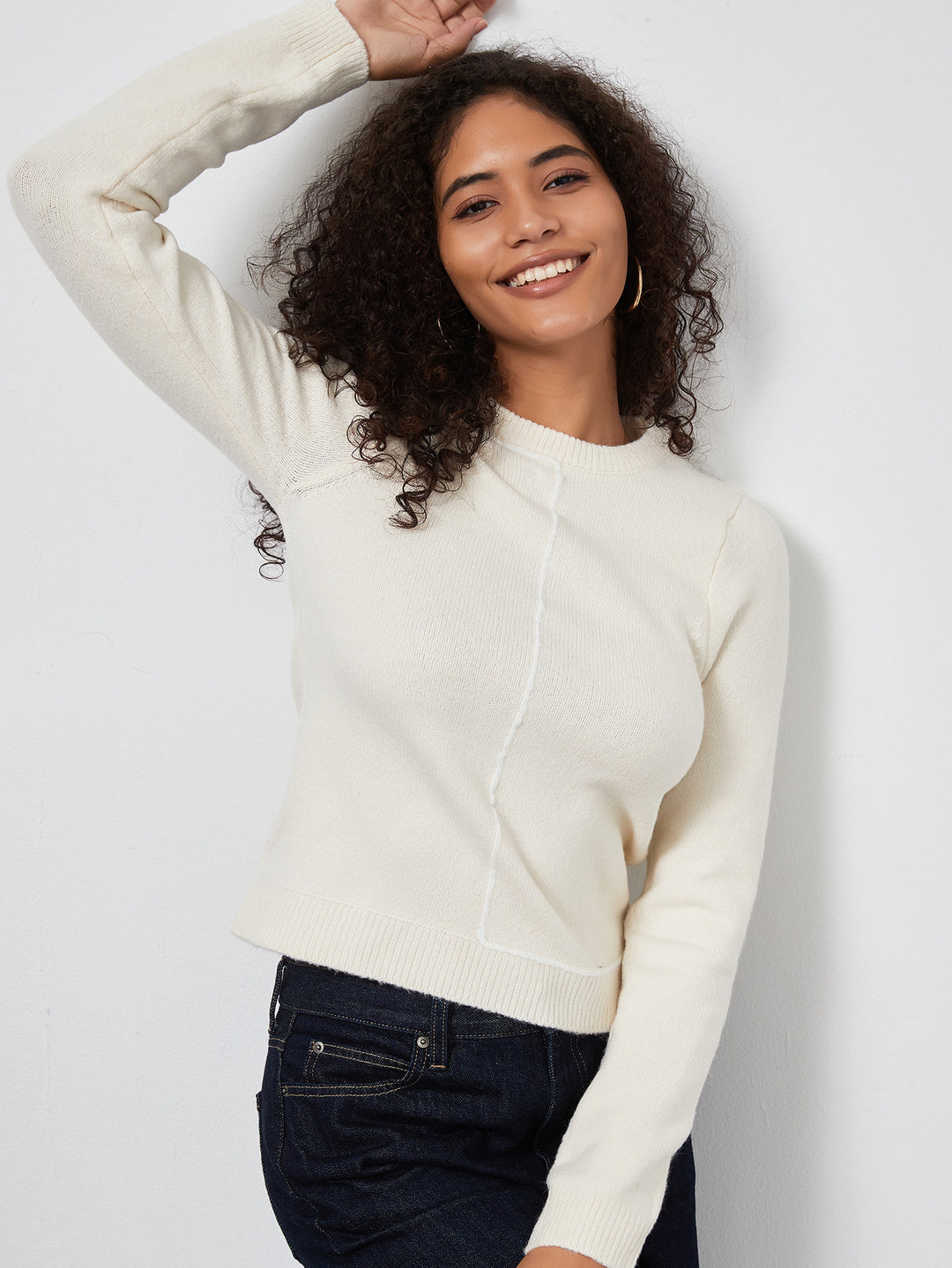 TYLA - Women's Fitted Long Sleeve Knit Sweater