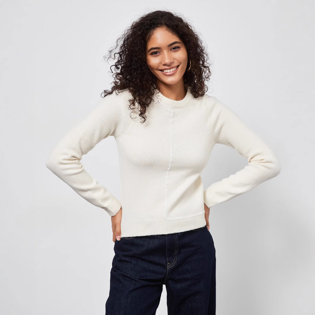 TYLA - Women's Fitted Long Sleeve Knit Sweater