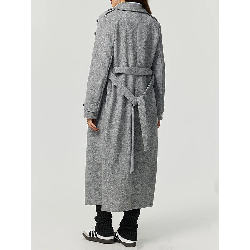 KYRA - Women's Long Double-Breasted Wool Coat