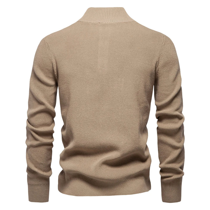 SAMSON - Men’s Button-Up Cotton Knit Sweater