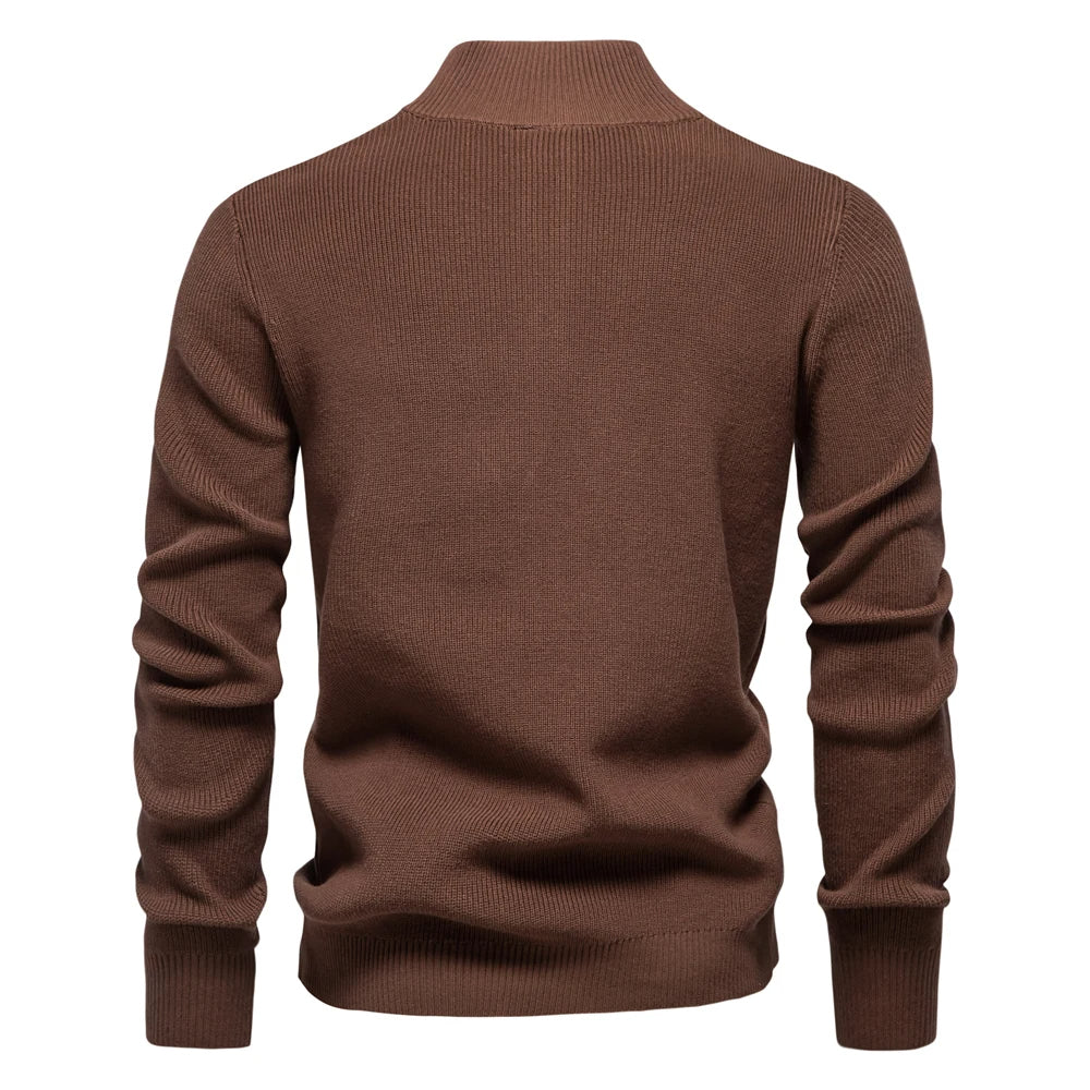 SAMSON - Men’s Button-Up Cotton Knit Sweater