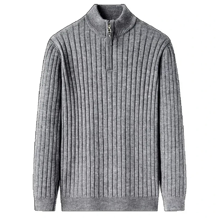 MONTY - Men's Slim-Fit Quarter-Zip Knit Sweater