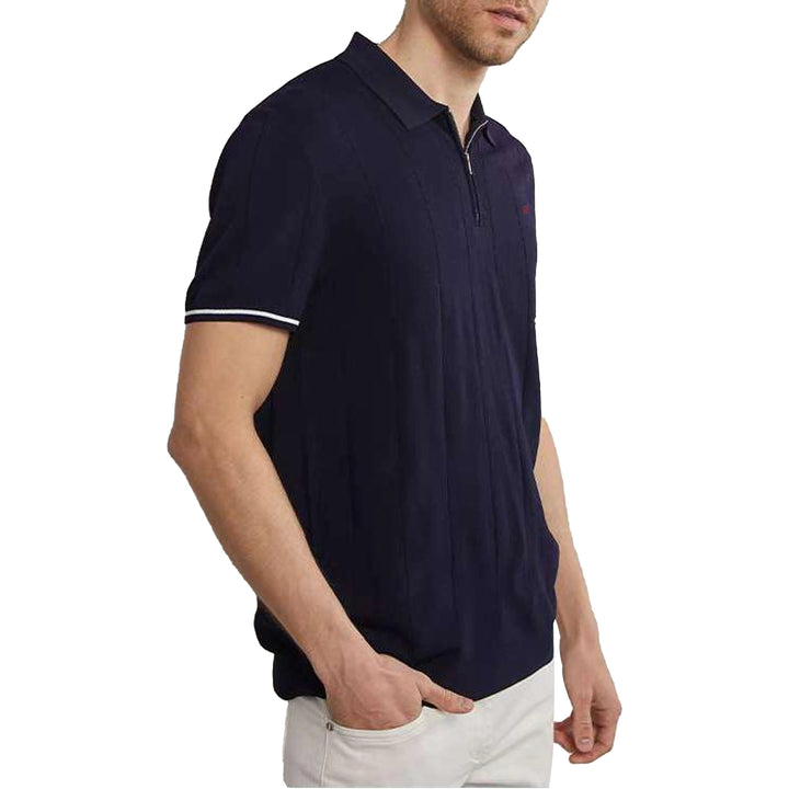 ELO - Men's Ribbed Breathable Knit Polo Shirt