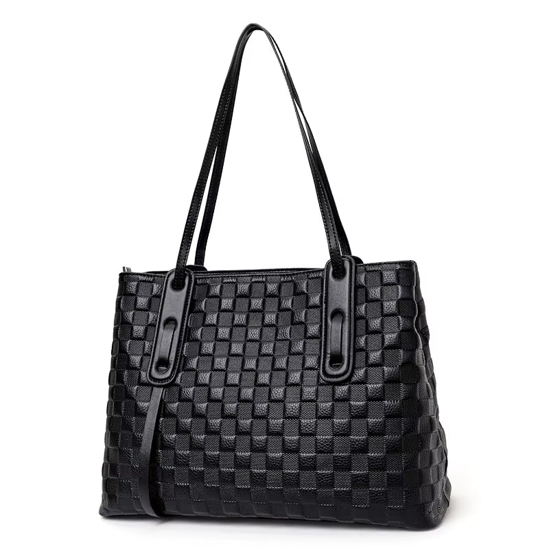 ANAIS - Woven Leather Shoulder Bag for Women