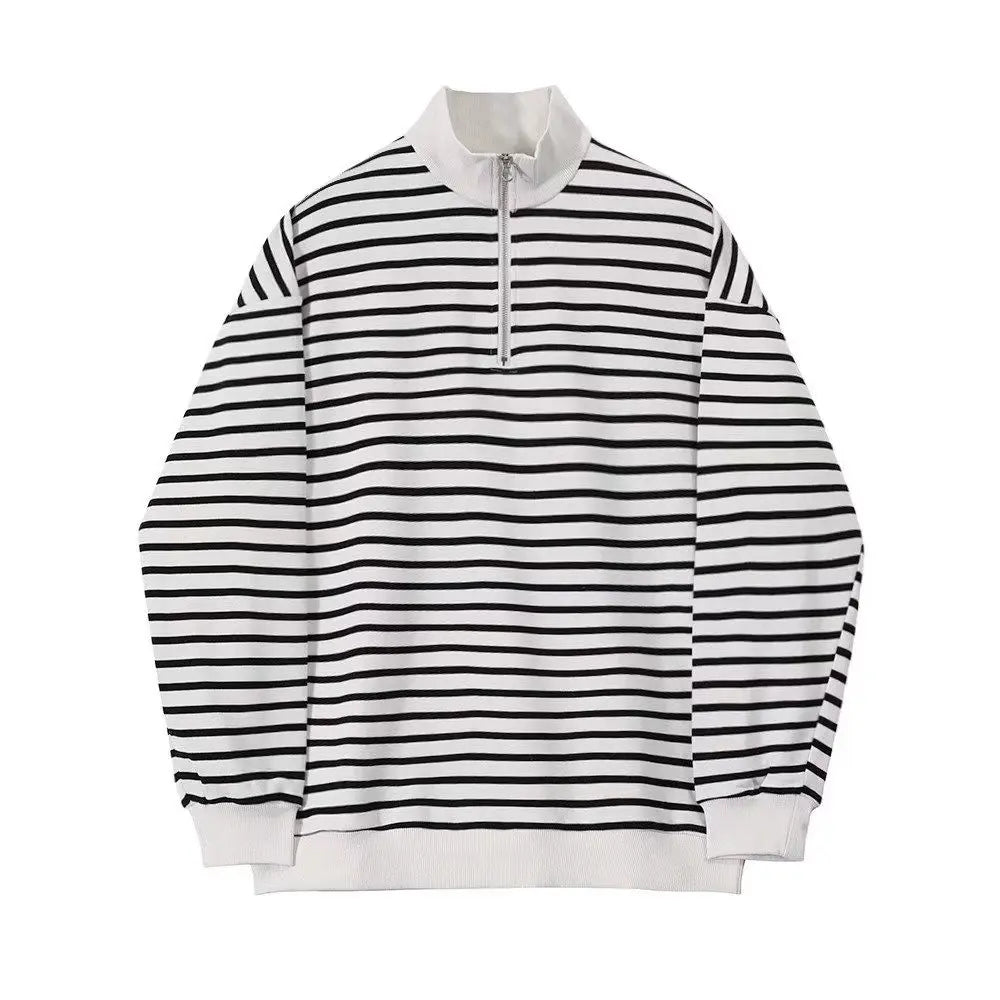 AHRI - Striped Half-Zip Pullover Sweater