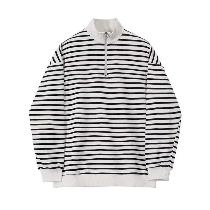 AHRI - Striped Half-Zip Pullover Sweater